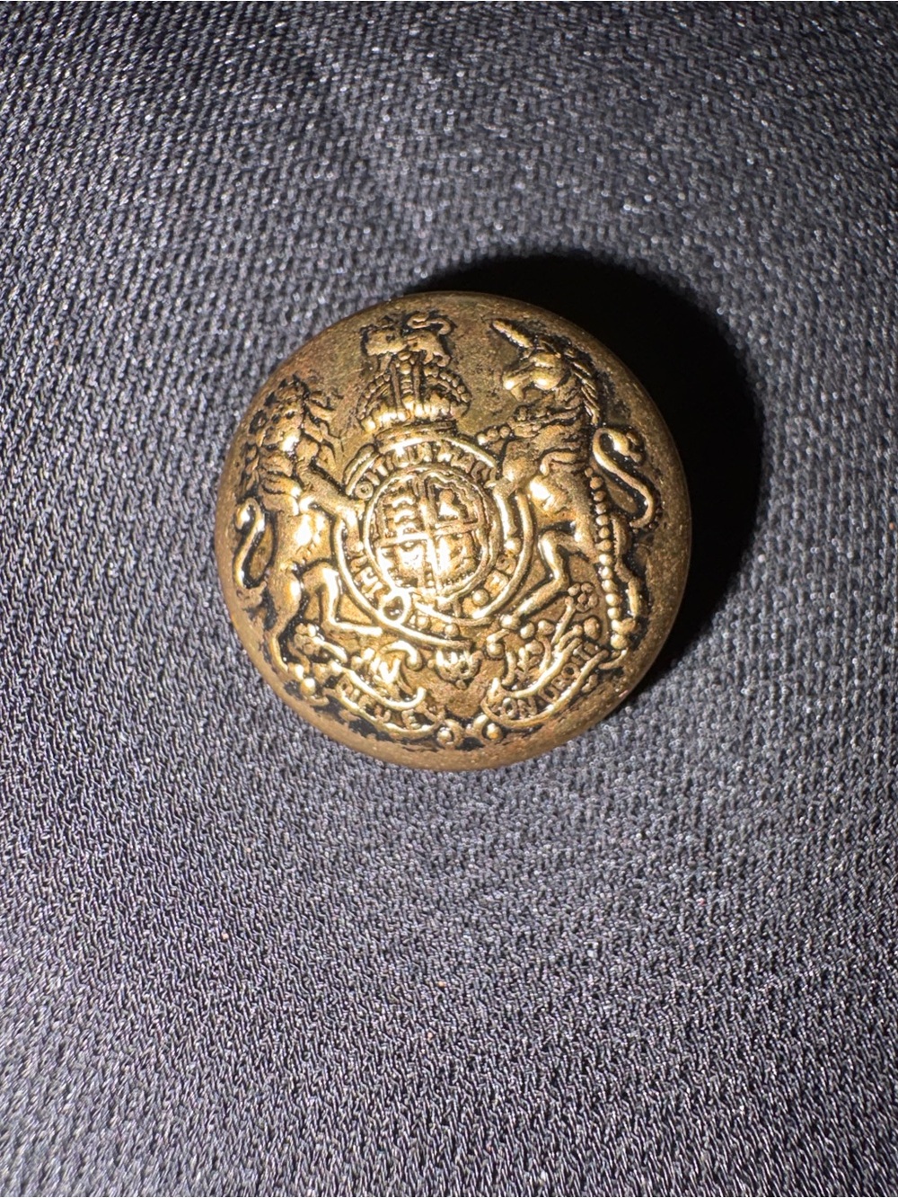 Brass-Gold-Tone Crest Button